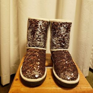 CLASSIC SHORT SEQUIN BOOT Christmas Gift